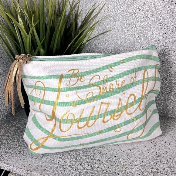 Coastal Cosmetic Carry-All Bag Ganz Be Shore of Yourself Makeup Travel - Picture 1 of 5